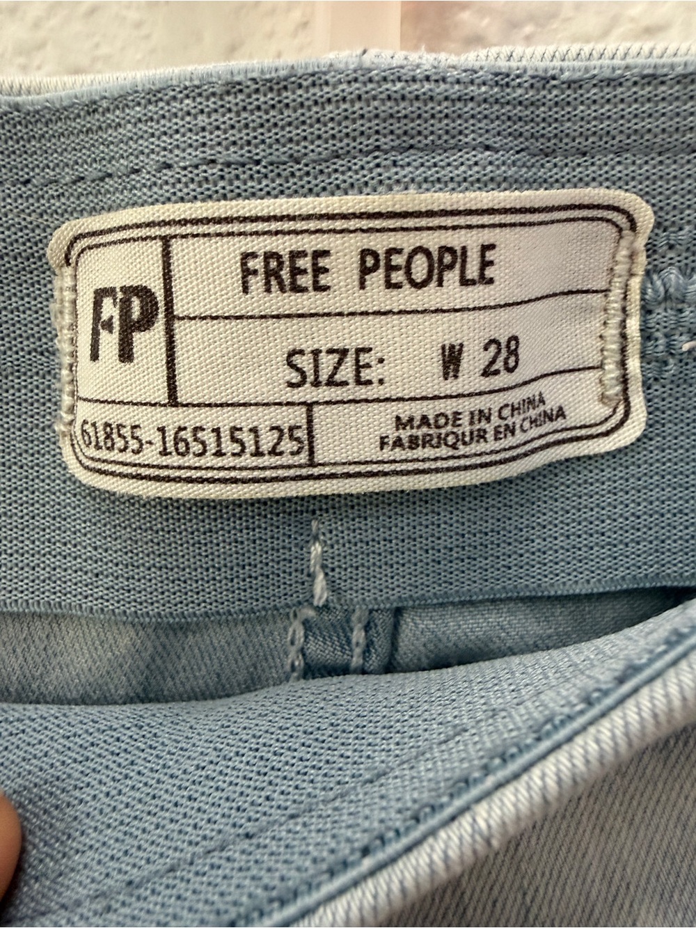 Free People Pale Blue High-Rise Flare Jeans - Size 28 - Picture 3 of 4